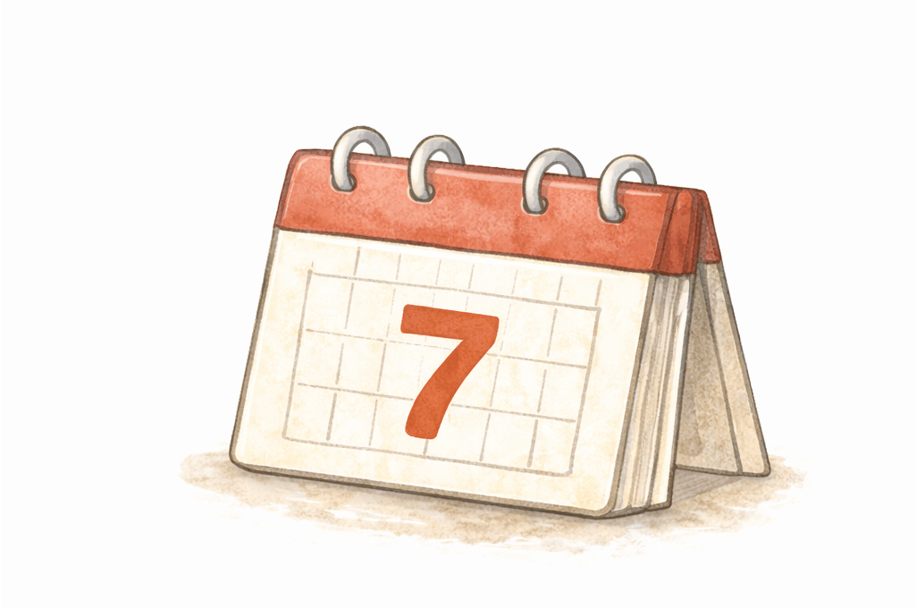 7日間継続のイメージ