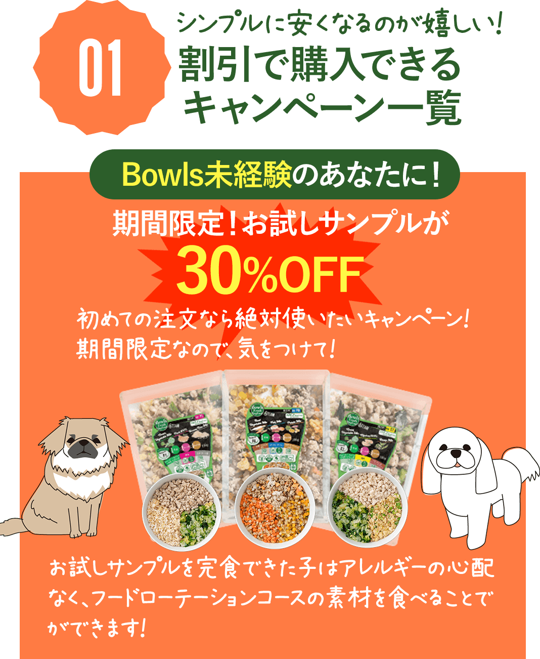 期間限定！お試しサンプル30％OFF