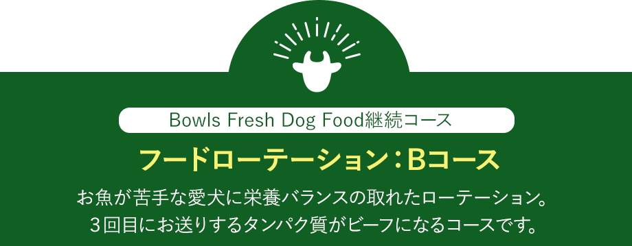 Bowls Fresh Dog Food継続コース フードローテーションBコース 3Kg