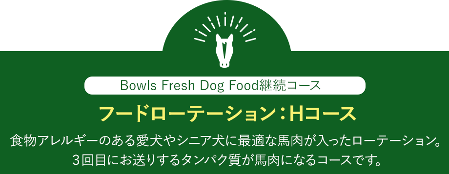 Bowls Fresh Dog Food継続コース フードローテーションHコース 3Kg