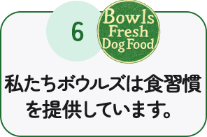 私たちボウルズは食習慣を提供しています