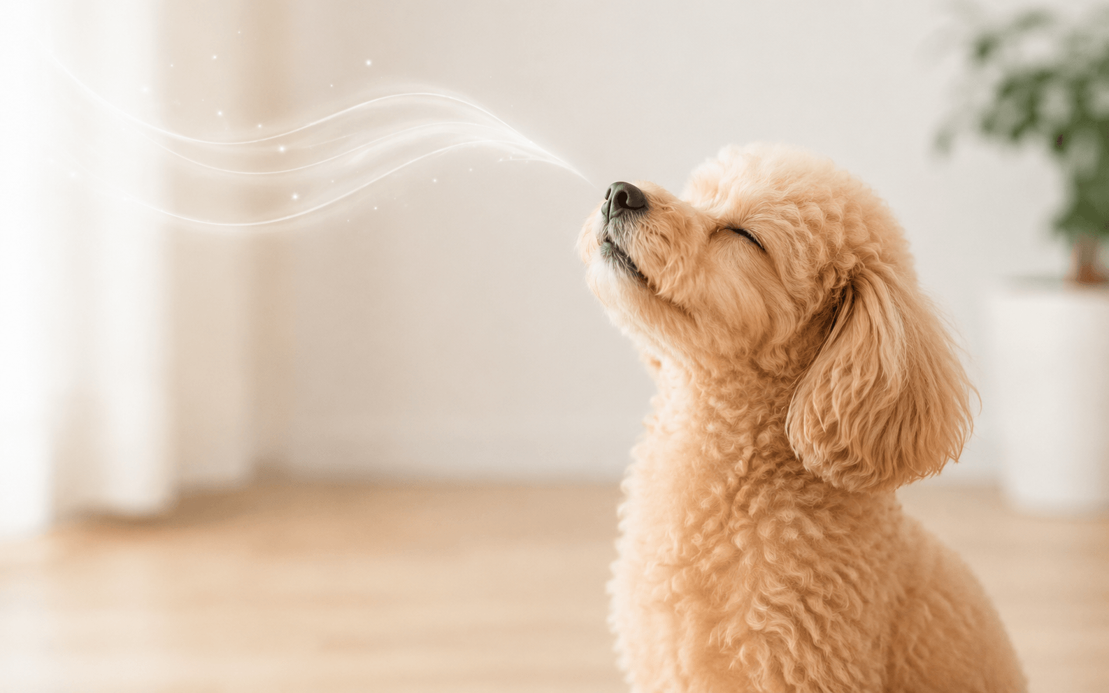 香りを感じる犬